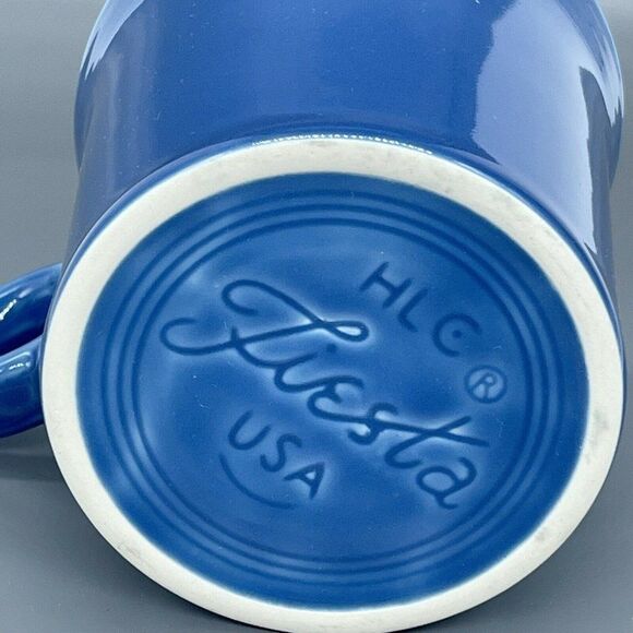 Fiesta HLC Fiestaware Cup Mug Tom & Jerry O Ring Handle Blue - Picture 10 of 12